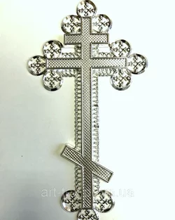 Крест "Ажурный" без распятия- металлизация