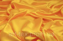 Ткань атлас жёлто-оранжевый цвет