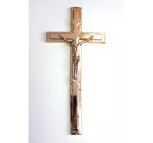 Крест католический с распятием металлизированный
