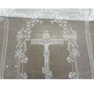 Покрывало тюлевое церковное с крестом