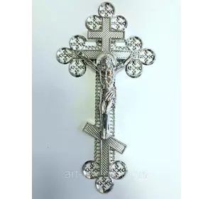 Крест "Ажурный" с распятием  - металлизация